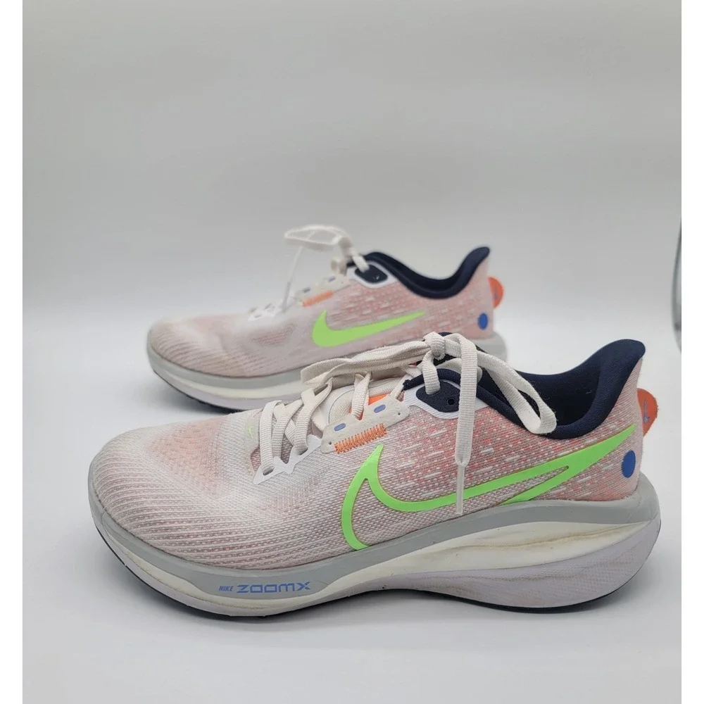 Nike Air ZoomX Vomero 17 Women's 7.5 Running Shoes White Orange Lime Used